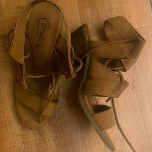 Strappy heeled sandals